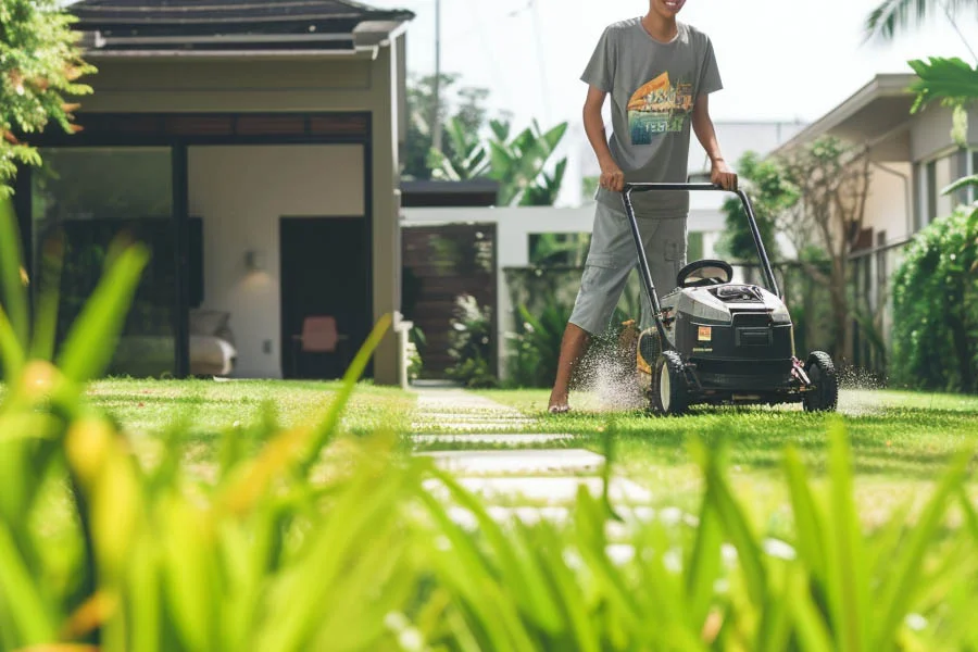 self-propelled lawnmower